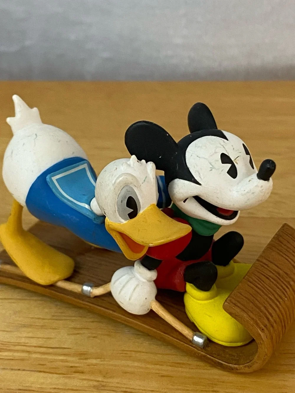 Vintage 1998 Runaway Toboggan Disney Mickey & Co Hallmark Keepsake Ornament Set